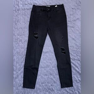 Fashion Nova Black Ripped Jeans